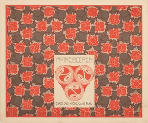 Rote Beeren Seidenstoff, 1901