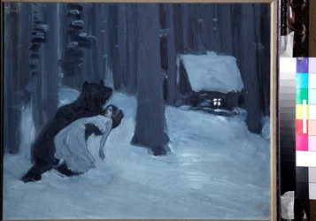 Tatianas Traum - Illustration für "Eugen Onegin" von Alexander Puschkin