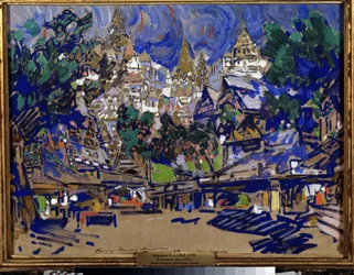 Entwurf für das Bühnenbild der Oper Der goldene Hahn von Nicolas (Nikolai) Rimski-Korsakow (Rimski-Korsakow) (1844-1908)
