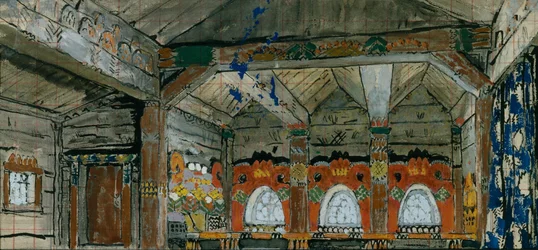 Bühnenbild für die Oper Fürst Igor von A. Borodin, 1914