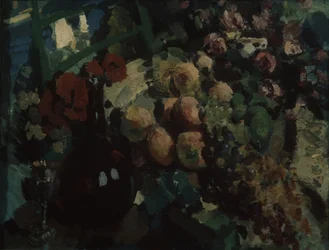 Stillleben. Weinrebe und Früchte, 1917