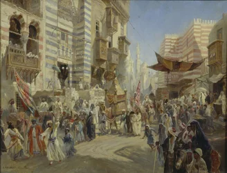 Die Übergabe des heiligen Teppichs in Kairo, 1876