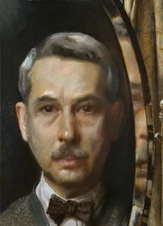 Selbstporträt in einem Spiegel, 1928