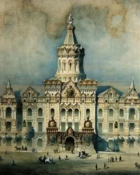 Detail aus einem Entwurf für die Moskauer Stadtduma