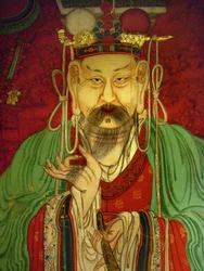 Detail, Porträt des siebten Königs (Sejo)