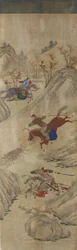 Jagdszene (3 Reiter und Wildschwein)