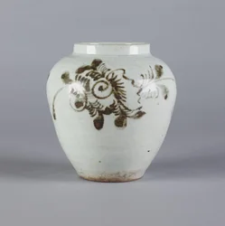 Krug mit Blumendesign, Yi-Dynastie