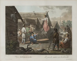 Spiel des Springens auf einem Brett, ca. 1812