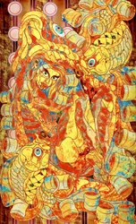 Lebendige Mosaikfigur