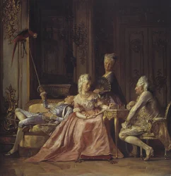 Szene vom Hof von Christian VII. von Dänemark