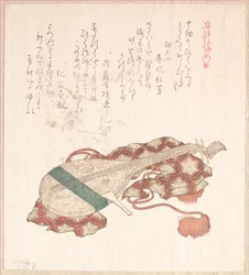 Biwa (japanische Laute) mit Hülle