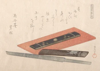 Messer und zwei Messergriffe, 19. Jahrhundert