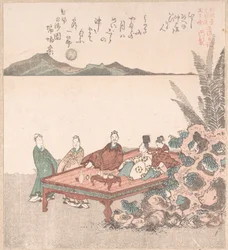 Nanamaro und seine Anhänger betrachten den Mond in China