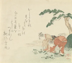 Zwei Mädchen sammeln Neujahrskräuter, 1797
