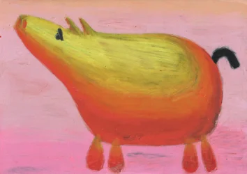 Buntes verspieltes Schwein
