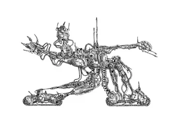 Detaillierter Sci-Fi-Roboter