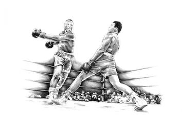 Dynamischer Boxschlag