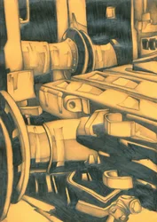 Goldene Industrielle Maschine
