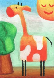 Glückliche Cartoon-Giraffe