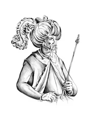 Historischer Mann mit Turban