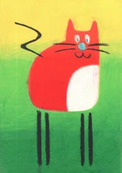 Rote Cartoon-Katze