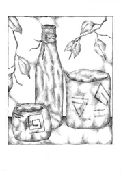 Rustikales monochromes Stillleben