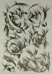 Surreales mechanisches Auge