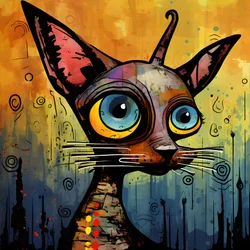 Cartoon skurrile Sphinx-Katze 4