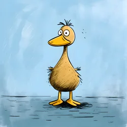 Ente auf dem Feld