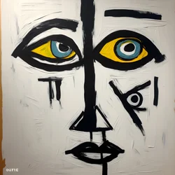 Gesicht mit 3 Augen 2