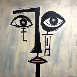 Gesicht mit 3 Augen 3
