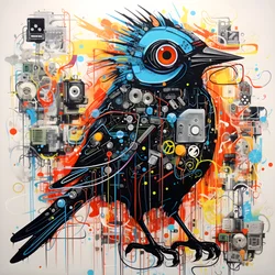 Graffiti Vogel