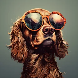 Hund, Cartoon, Sonnenbrille