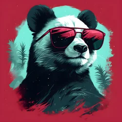 Panda mit Brille 2