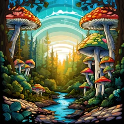 Pilz und Wald