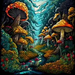Pilz und Wald