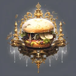 Ein weißer Marmor-Burger