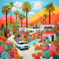 Detaillierte Illustration von Palm Springs 1