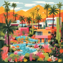 Detaillierte Illustration von Palm Springs 2