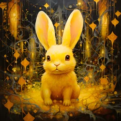 Ein gelber Hase