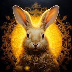 Ein gelber Hase