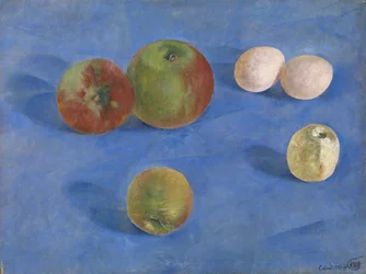 Stillleben. Äpfel und Eier, 1921