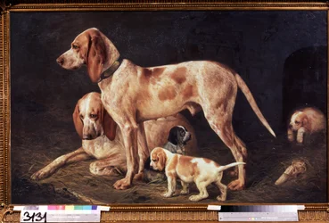 Die Familie von Diana. Gemälde von Alexander Kirillovich Gorbunov (1855-1912), Öl auf Leinwand