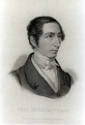 Porträt von Carl Maria von Weber (1786-1826) deutscher Komponist