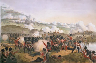 Der große Angriff der Garden auf den Höhen der Alma während des Krimkrieges, 1854