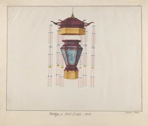 Entwurf für eine Hallenlampe, ca. 1800-1810