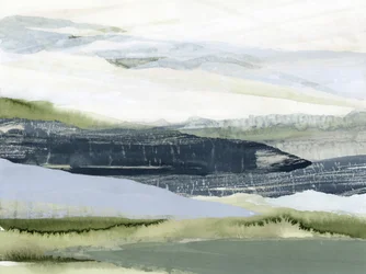 Gedämpfte Berglandschaft