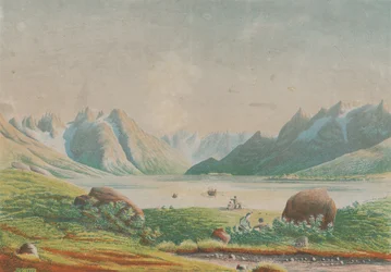 Der See von Kuggsuak bei Tasermiut, Grönland