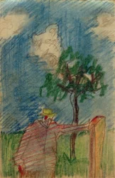 Ohne Titel (Unter einem Baum stehender Mann)