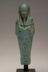 Shabti-Figur für Djedhor (Faience)